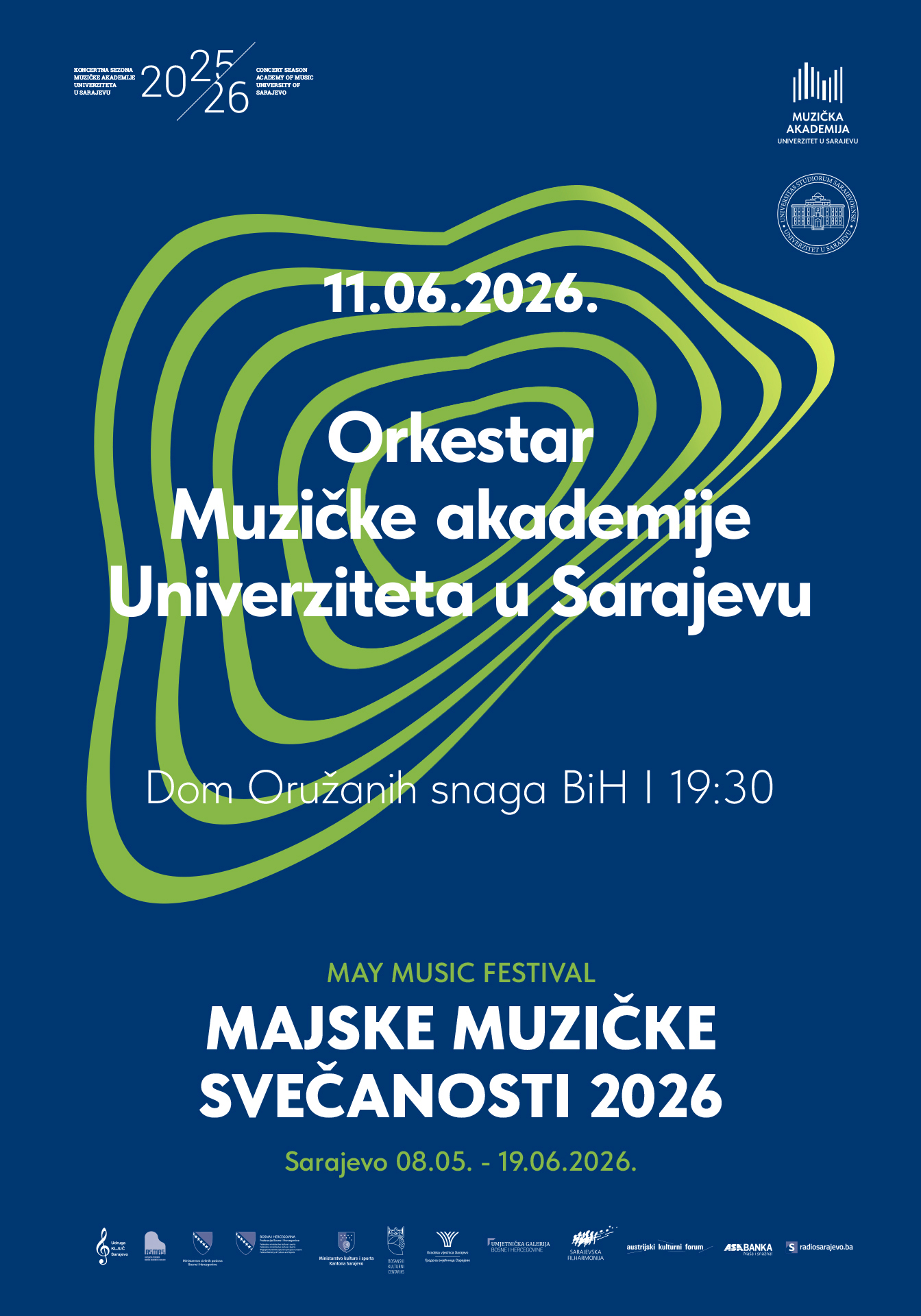 Koncert Orkestra Muzičke akademije UNSA u okviru 19. Majskih muzičkih svečanosti 