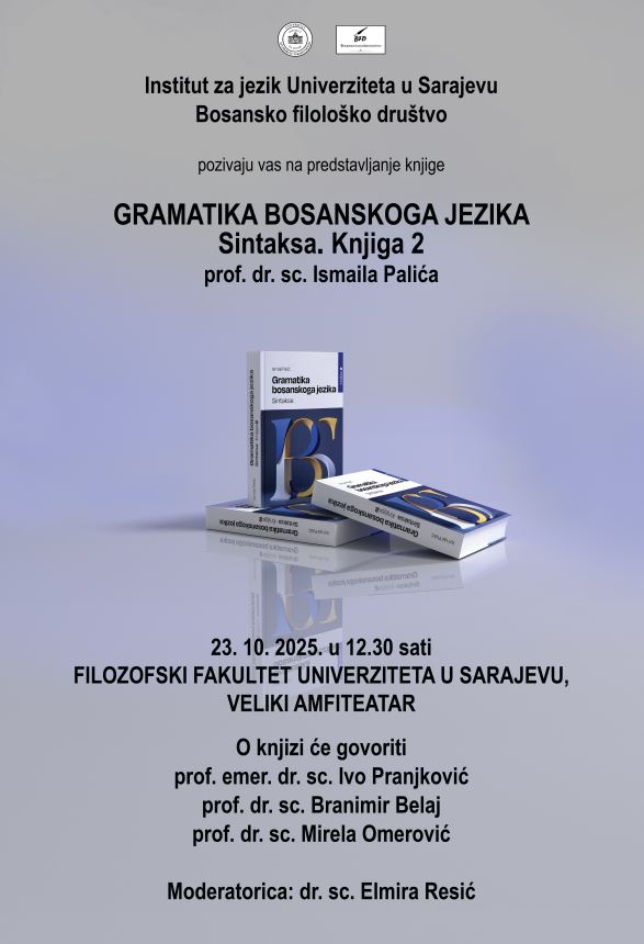 Promocija druge knjige Gramatike bosanskog jezika autora prof. dr. sc. Ismaila Palića