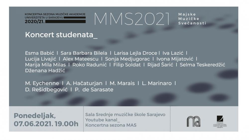 Zajednički koncert studenata Muzičke akademije Univerziteta u Sarajevu
