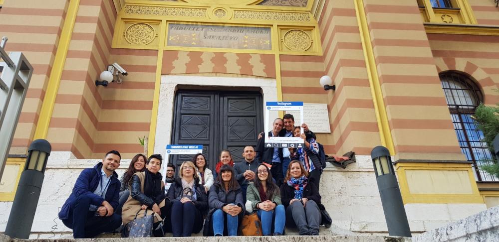 6. Staff week: Učesnici posjetili Akademiju likovnih umjetnosti, Muzičku akademijiu, Katolički bogoslovni fakultet i Fakultet islamskih nauka