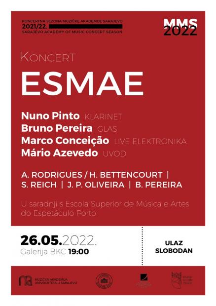 Koncert profesora ESMAE Porto na Muzičkoj akademiji UNSA