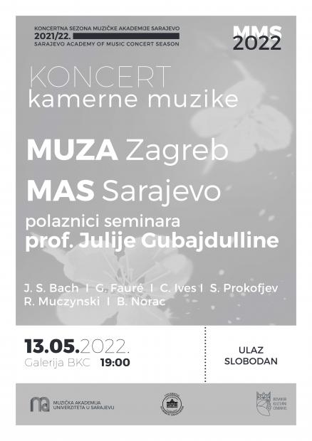 Koncert polaznika seminara kamerne muzike profesorice Julije Gubajdulline