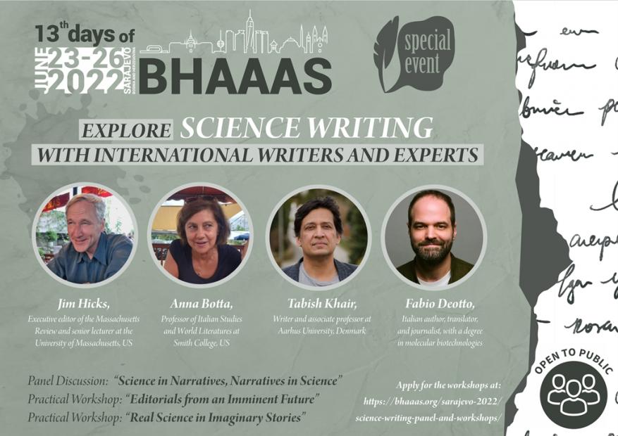 U sklopu “13. Dana BHAAAS-a“ održat će se zanimljive radionice i panel diskusija na temu: „Kako pisati o nauci“