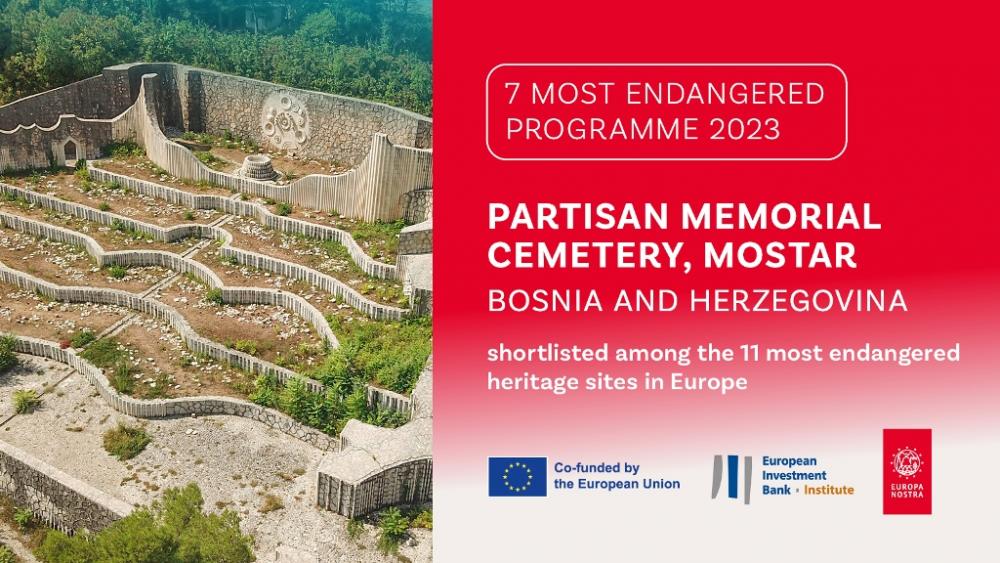 Partizansko groblje u Mostaru ušlo je u uži izbor za obnovu 11 najugroženijih lokaliteta kulturne baštine u Evropi