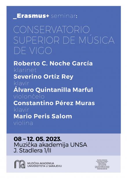 Profesori sa Conservatorio Superior de Música de Vigo na Muzičkoj akademiji UNSA