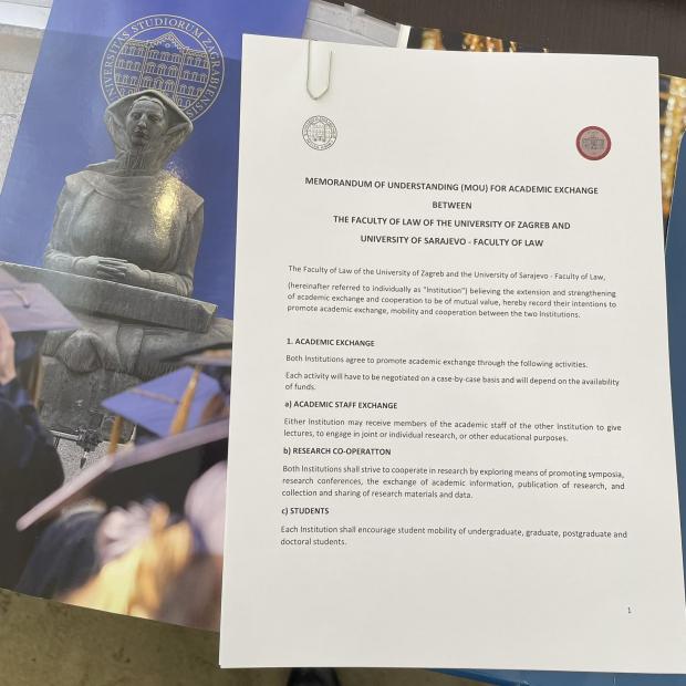 Potpisan sporazum o saradnji između Univerziteta u Sarajevu – Pravnog fakulteta i Pravnog fakultet Sveučilišta u Zagrebu