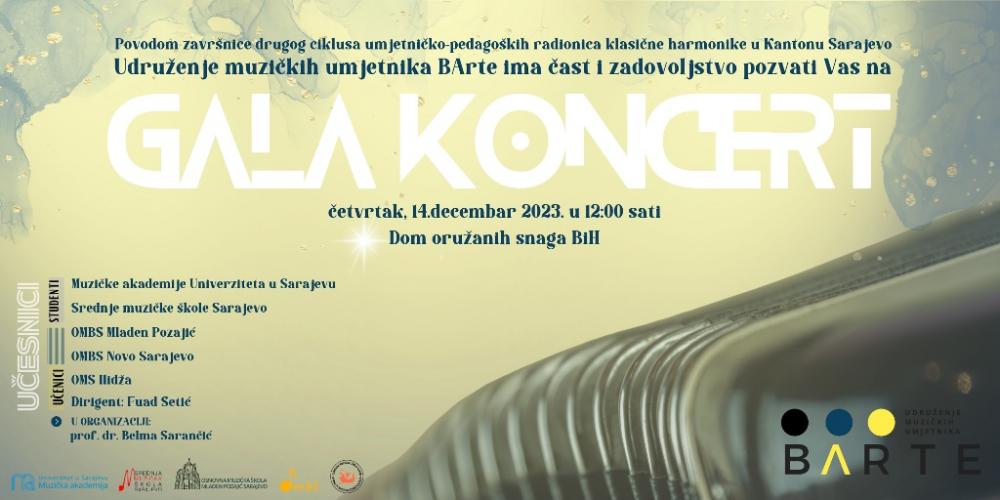 Gala koncert povodom završnice drugog ciklusa projekta "Pedagoško-umjetničke radionice klasične harmonike u Kantonu Sarajevo - Let's play"
