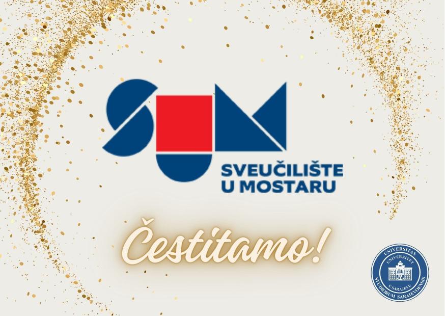 Čestitka Sveučilištu u Mostaru u povodu 46. godišnjice