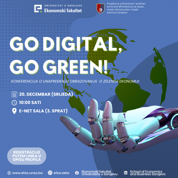 Konferencija "Go digital, go green!" na Ekonomskom fakultetu UNSA