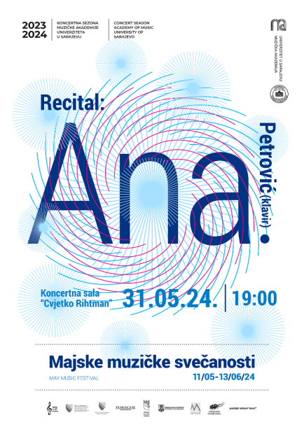 Klavirski recital Ane Petrović u okviru 17. Majskih muzičkih svečanosti