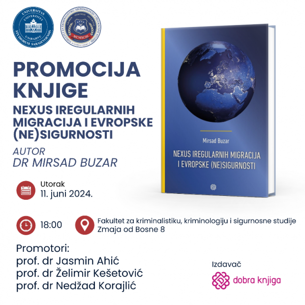 Promocija knjige „Nexus iregularnih migracija i evropske (ne)sigurnosti“ autora dr. Mirsada Buzara