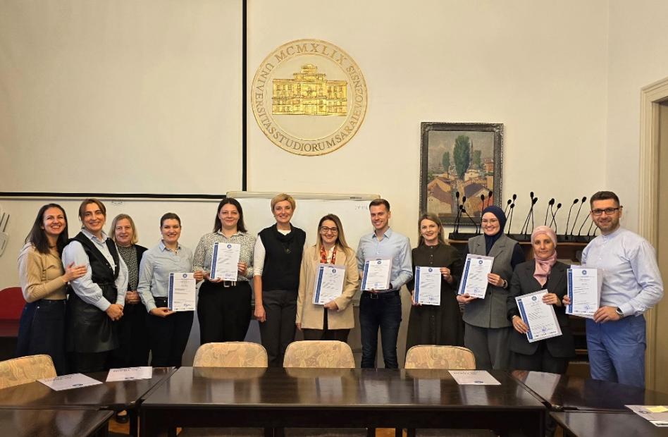 Svečano dodijeljeni certifikati učesnicima TRAIN programa Univerziteta u Sarajevu