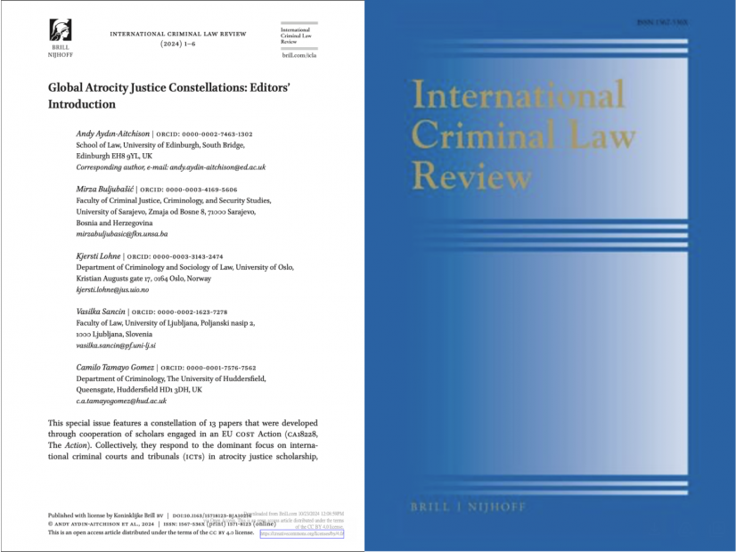 Dr. Mirza Buljubašić - urednik posebnog izdanja International Criminal Law Review