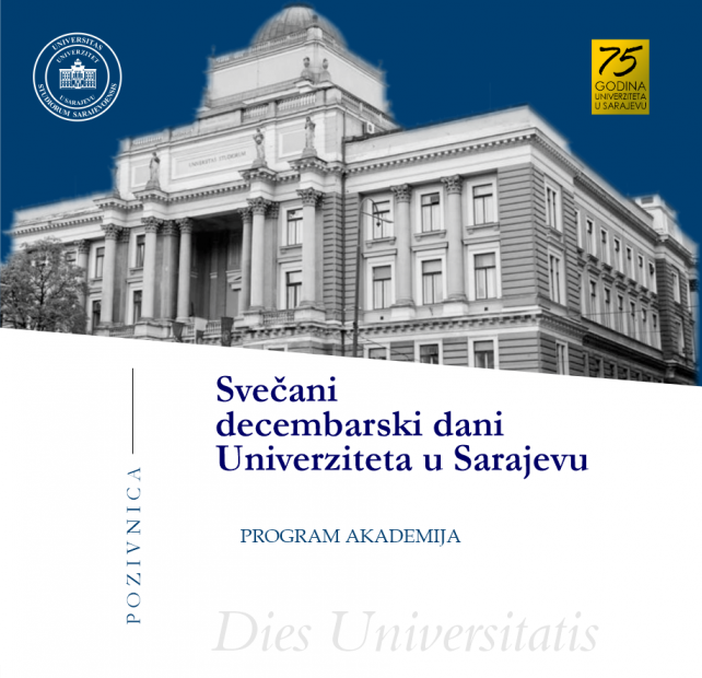 Program umjetničkih akademija u okviru Svečanih decembarskih dana Univerziteta u Sarajevu