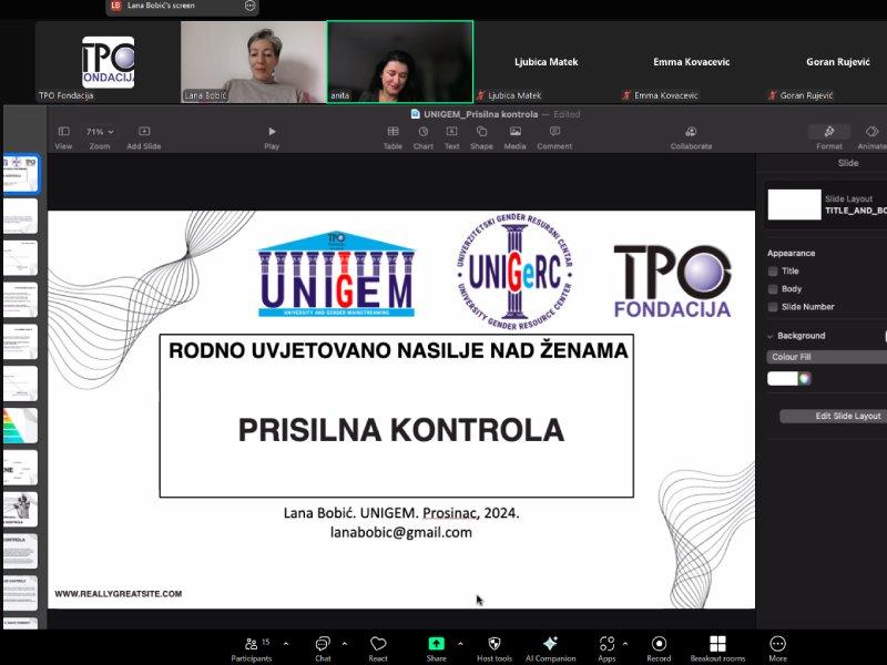 Online edukacije nastavnog osoblja na univerzitetima - Prisilna kontrola