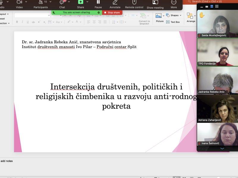 Online radionice o rodu i anti-rodnoj ideologiji