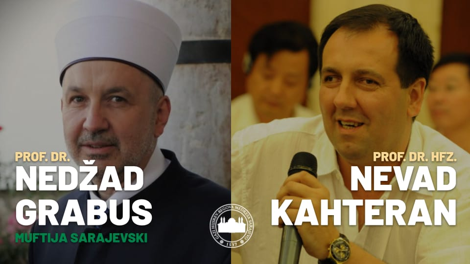 Priznanje za poseban doprinos afirmaciji Gazi Husrev-begove medrese prof. dr. Nevadu Kahteranu i prof. dr. Nedžadu Grabusu