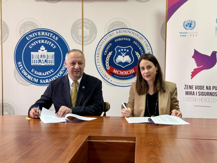 Potpisan memorandum o saradnji između Univerziteta u Sarajevu – Fakulteta za kriminalistiku, kriminologiju i sigurnosne studije i UN WOMEN u Bosni i Hercegovini