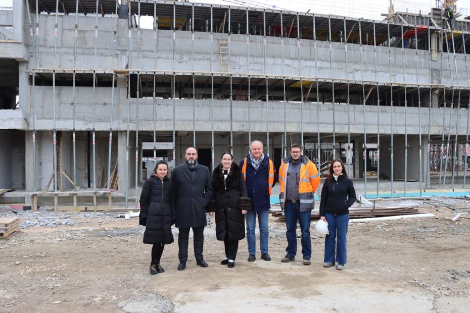Načelnica Općine Novo Sarajevo i rektor Univerziteta u Sarajevu obišli radove na izgradnji Biblioteke UNSA