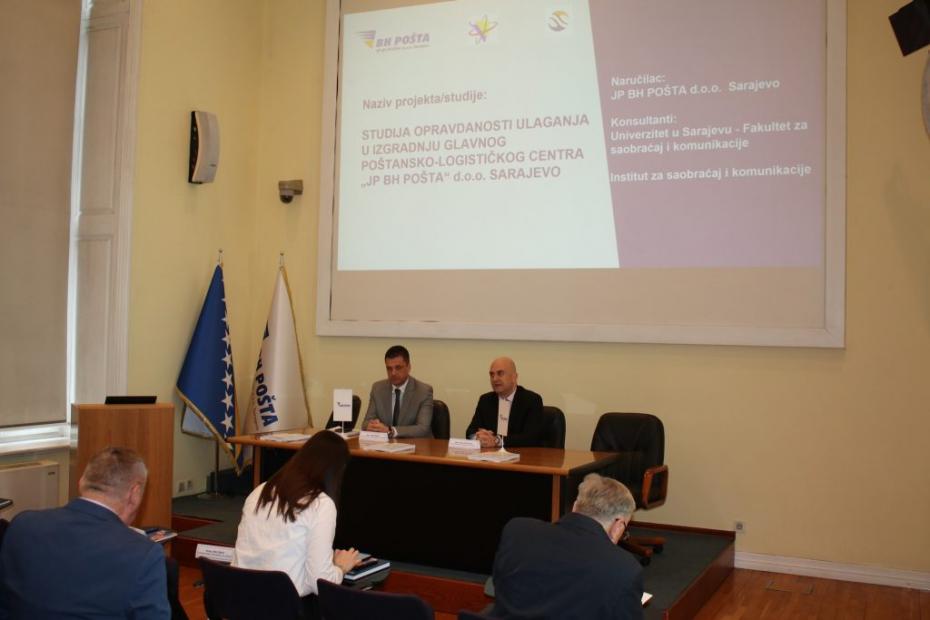 Fakultet za saobraćaj i komunikacije UNSA predstavio Studiju opravdanosti izgradnje Glavnog poštansko-logističkog centra JP BH Pošta