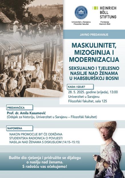 Obavijest o javnom predavanju i edukativnoj radionici na Filozofskom fakultetu UNSA