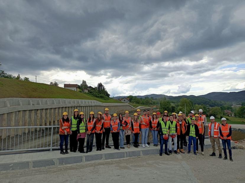 Stručna posjeta budućih inženjera građevinarstva objektima MHE Čardak, MHE Kamenica i gradilištu autoceste na Koridoru Vc