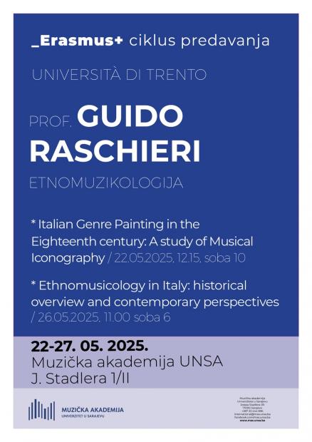 Prof. Guido Raschieri sa Univerziteta u Trentu na Muzičkoj akademiji UNSA