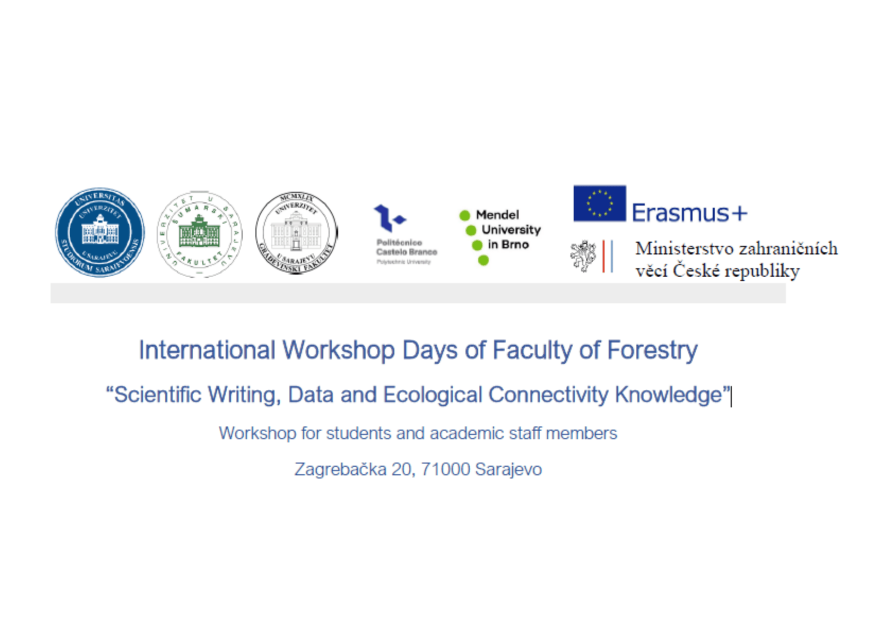 Dani međunarodne radionice na Šumarskom fakultetu UNSA “Scientific Writing, Data and Ecological Connectivity Knowledge”