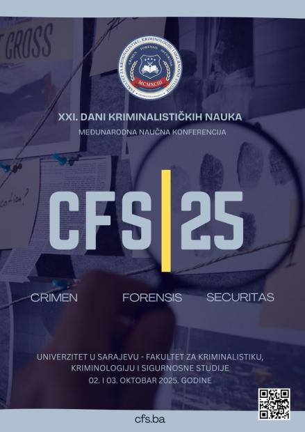 Poziv za dostavu sažetaka radova za Međunarodnu naučnu konferenciju CFS 25