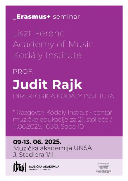 Judit Rajk i László Borbély sa Muzičke akademije Franz Liszt u Budimpešti na Muzičkoj akademiji UNSA