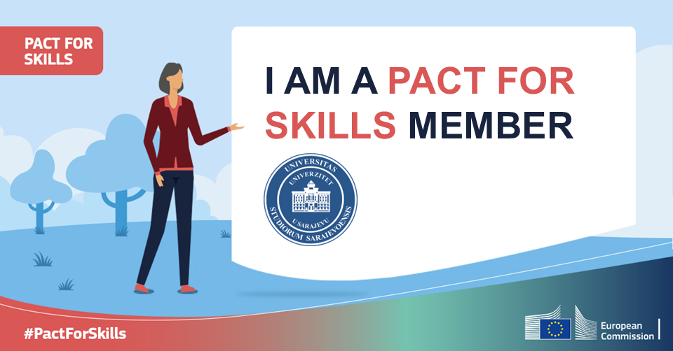 Univerzitet u Sarajevu sa ponosom objavljuje da je postao zvanični član inicijative #PactForSkills! 