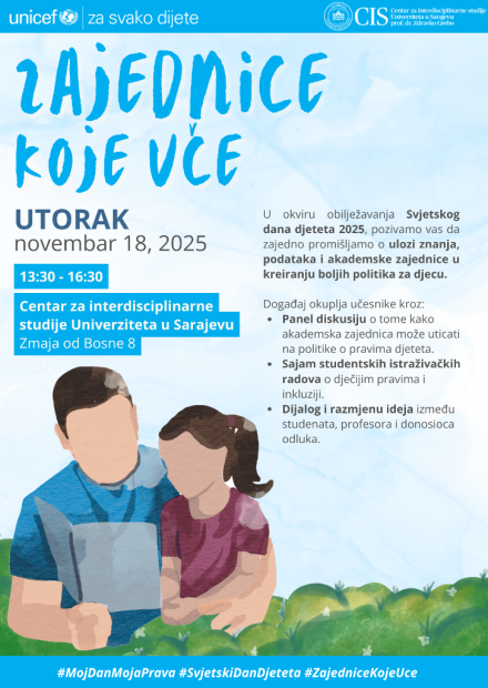 NAJAVA | „Zajednice koje uče: Znanje, podaci i akademska zajednica za prava djeteta“