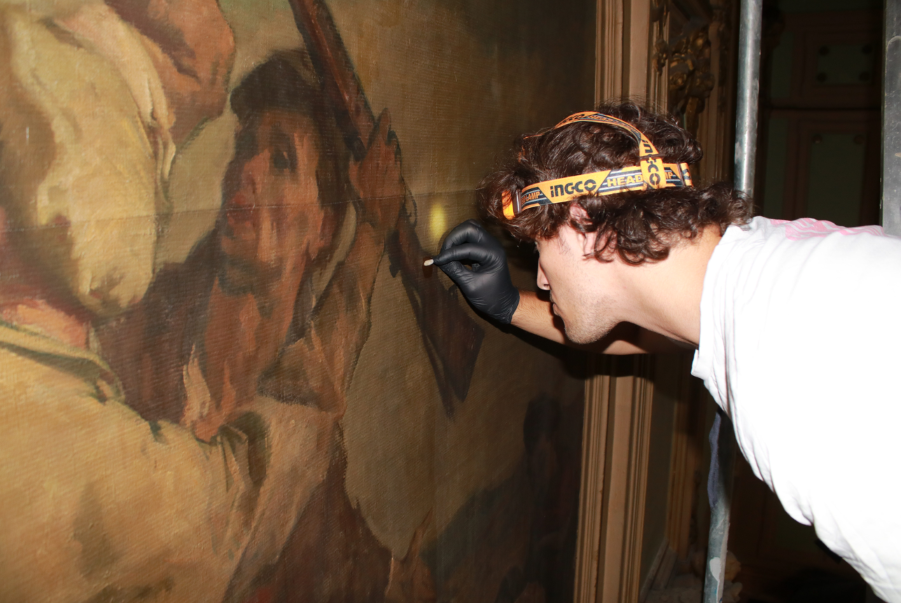 Konzervacija i restauracija četiri slike Ismeta Mujezinovića u Domu Oružanih snaga BiH