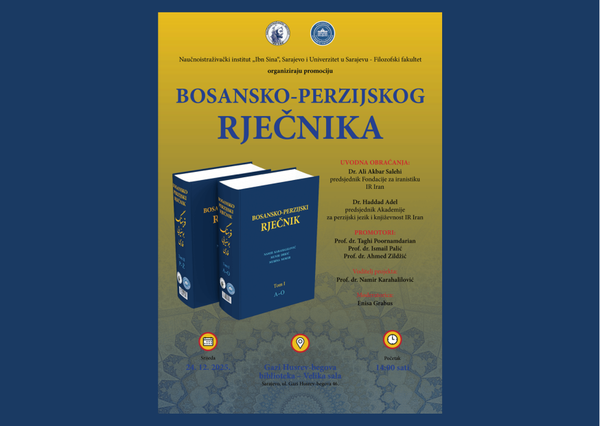 NAJAVA | Promocija Bosansko-perzijskog rječnika