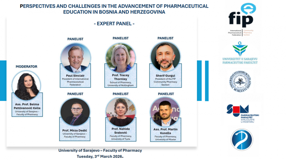 Stručni panel: "Perspectives and Challenges in the Advancement of Pharmaceutical Education in Bosnia and Herzegovina"