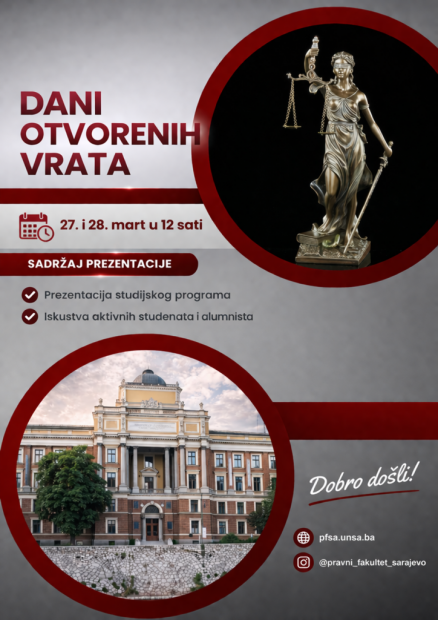 Dani otvorenih vrata Pravnog fakulteta Univerziteta u Sarajevu