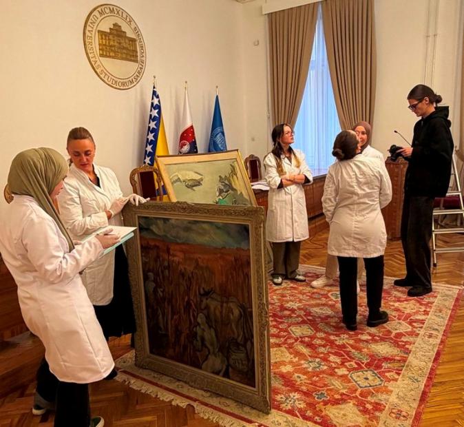 Nastavak aktivnosti: stručna analiza umjetnina iz zbirke Rektorata Univerziteta u Sarajevu kao prvi korak ka restauraciji