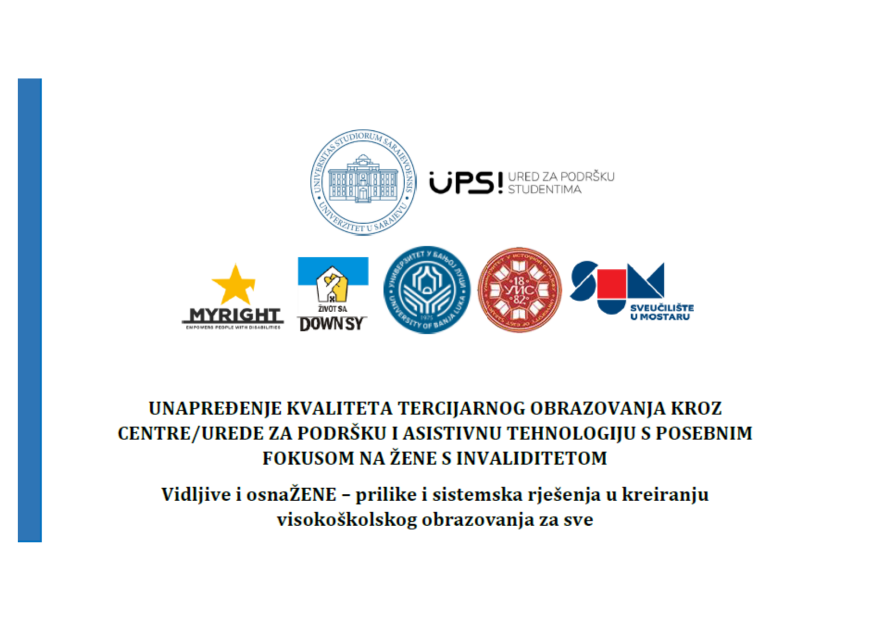 NAJAVA | Okrugli stol "Unapređenje kvaliteta univerzitetskog obrazovanja kroz centre/urede za podršku i asistivnu tehnologiju s posebnim fokusom na žene s invaliditetom"