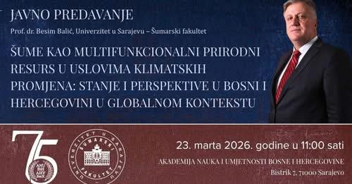 Šume kao multifunkcionalni prirodni resurs u uslovima klimatskih promjena: stanje i perspektive u Bosni i Hercegovini u globalnom kontekstu