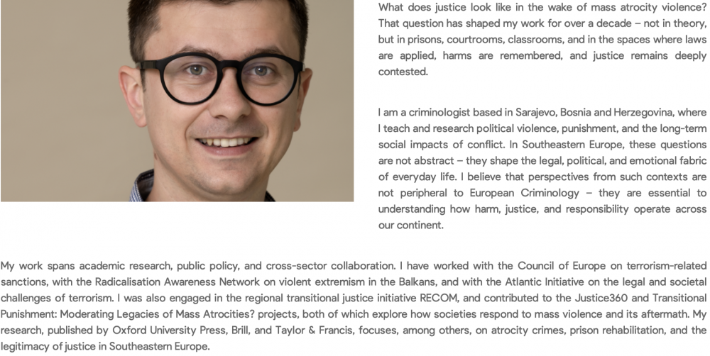 Doc. dr. Mirza Buljubašić izabran u Izvršni odbor Europskog društva za kriminologiju