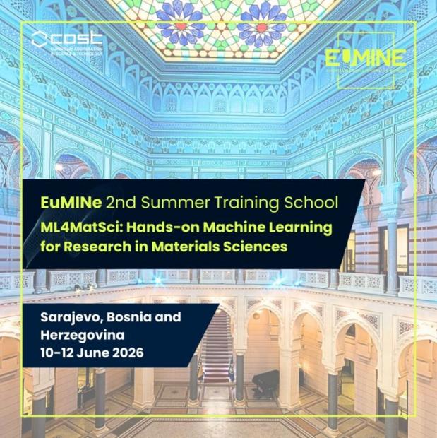 ML4MatSci: Hands-on Machine Learning for Materials Science (June 10–12, 2026) | EuMINe 2nd Training School
