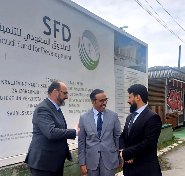 Ambasador Kraljevine Saudijske Arabije i rektor Univerziteta u Sarajevu posjetili gradilište Biblioteke Univerziteta u Sarajevu