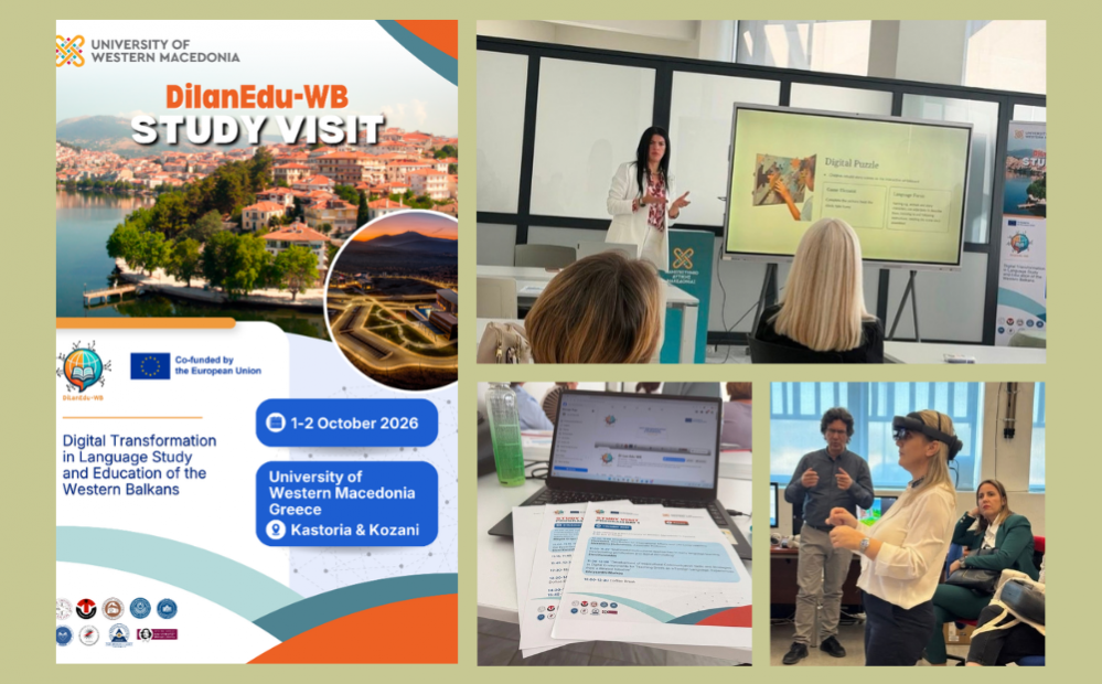 Studijska posjeta u okviru ERASMUS+ projekta DiLanEdu-WB održana na Univerzitetu Zapadne Makedonije