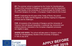 Ljetna škola „Evropske integracije: 60 godina Rimskog sporazuma”
