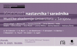 Sutra svečano otvaranje nove koncertne sezone Muzičke akademije Univerziteta u Sarajevu