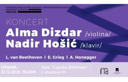 Koncert violinistice Alme Dizdar i pijaniste Nadira Hošića