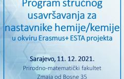 Program stručnog usavršavanja za nastavnike hemije/kemije u okviru Erasmus+ ESTA projekta