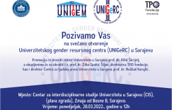 Svečano otvorenje Univerzitetskog gender resursnog centra (UNIGeRC) u Sarajevu 