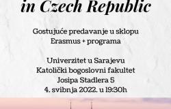 Univerzitet u Sarajevu - Katolički bogoslovni fakultet | Gostujuće predavanje u sklopu Erasmus+ programa "Studying religions in Czech Republic"