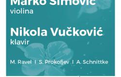 Koncert violiniste Marka Simovića i pijaniste Nikole Vučkovića na 15. Majskim muzičkim svečanostima   